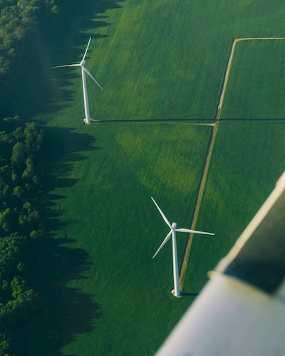 Windmills as seen from above